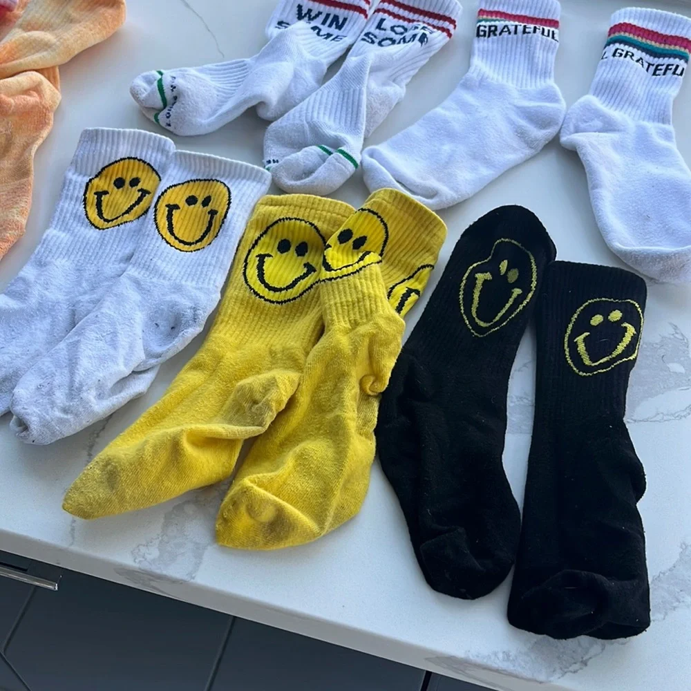 SMILEY FACE SOCK BUNDLE
Don’t WORRY BE HAPPY - Picture 1 of 2